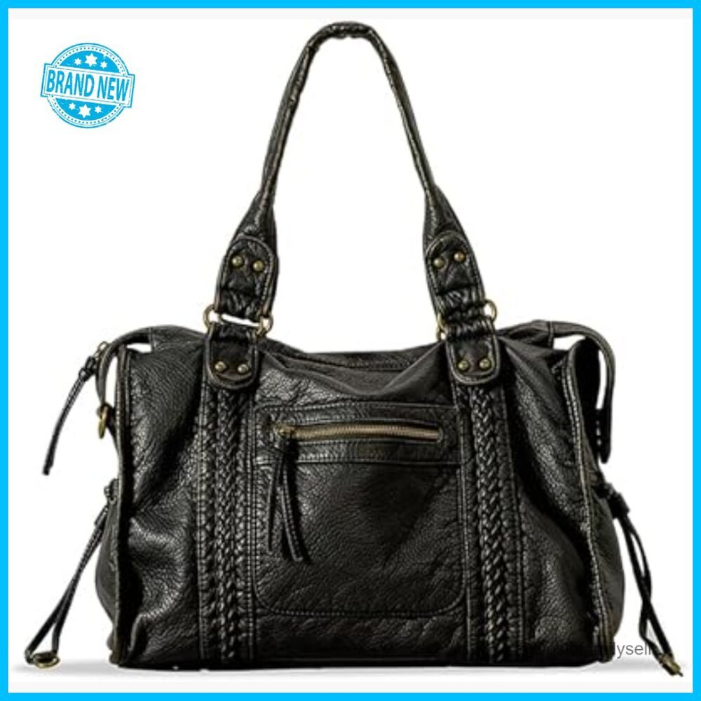 Soft Vegan Leather Hobo Tote Bag Adjustable Crossbody Strap Y2K Vintage City Bag